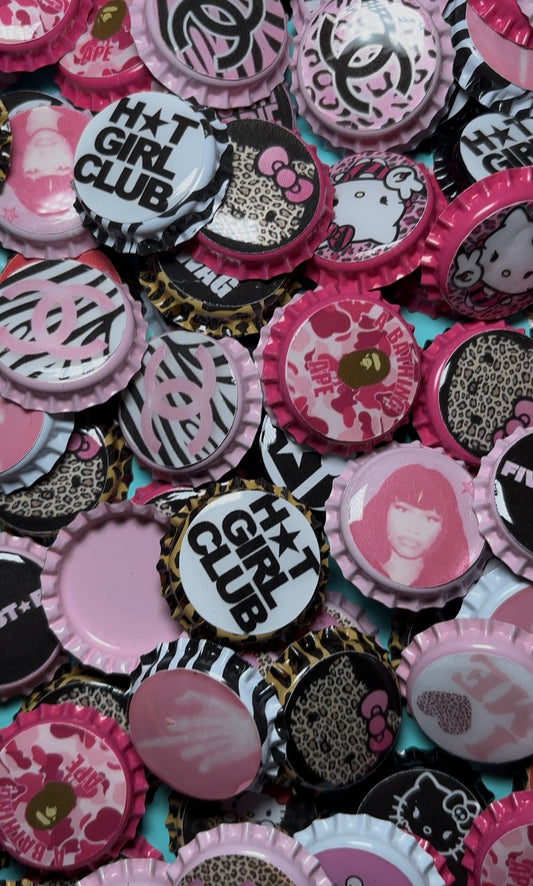 Bottle cap purse and necklace